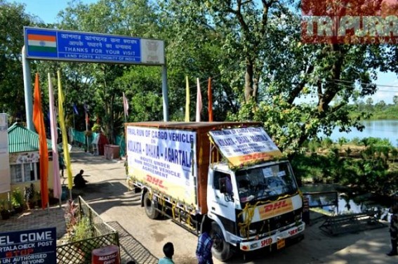 Trial run of Kolkata-Agartala road cargo via Dhaka reached Tripura